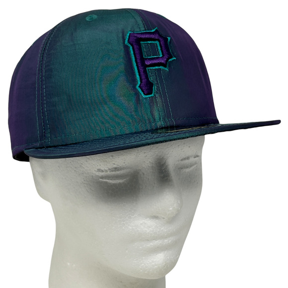 Pittsburgh Pirates Iridescent Hat Baseball Cap 7 1/2 New Era Sample Green Purple - Picture 1 of 12